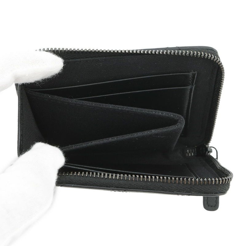 シャネル コインケース ココマーク マトラッセ L字ファスナー コンパクトウォレット カーフレザー AP3997 カードケース 黒