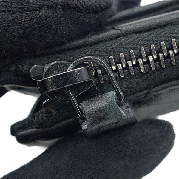 シャネル コインケース ココマーク マトラッセ L字ファスナー コンパクトウォレット カーフレザー AP3997 カードケース 黒