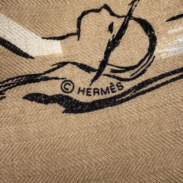 エルメス ストール カレ140 カレジェアン パドック Paddock HERMES カシミヤ シルク 2025年秋冬