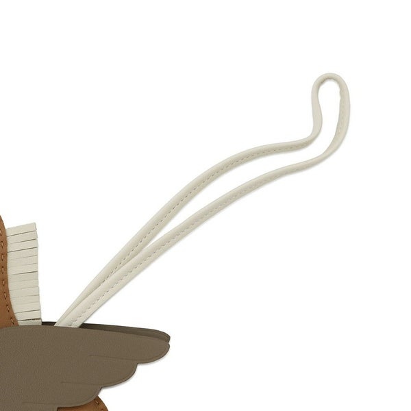 エルメス バッグチャーム ロデオ ペガサスMM ゴールド/エトゥープ/クレ ラムスキン W刻印