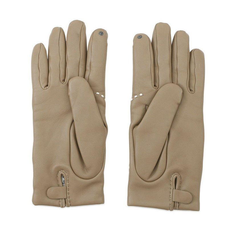 エルメス グローブ リスボン Lisbonne ベージュ ラムスキン レディースサイズ7 HERMES 手袋