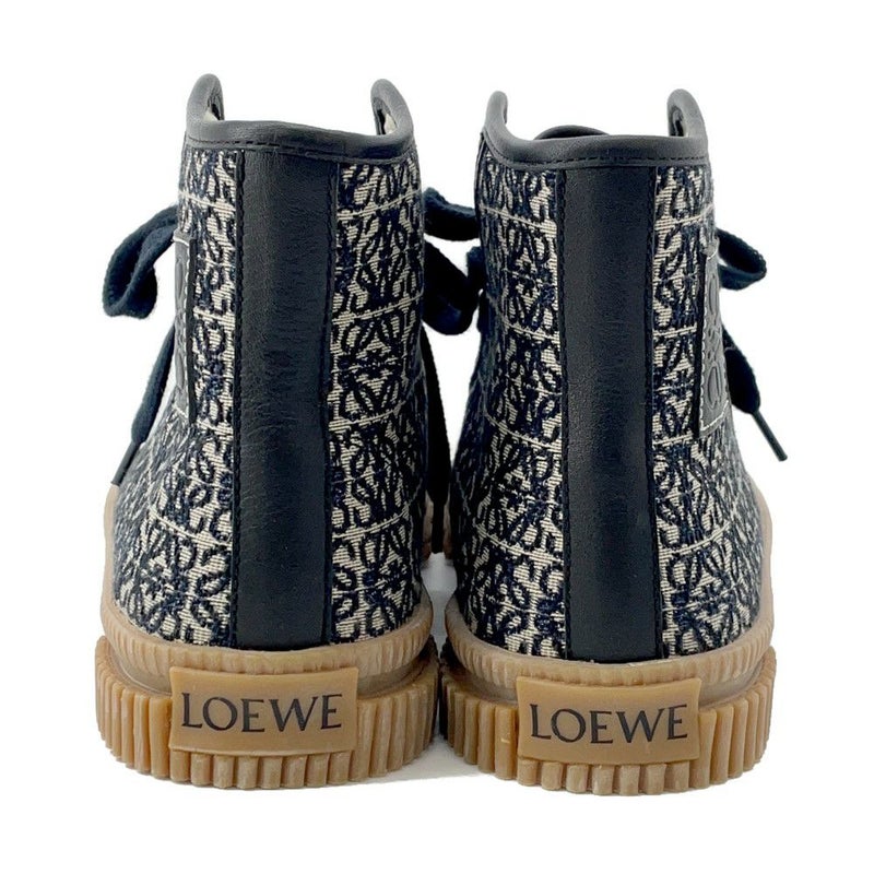 ロエベ スニーカー アナグラム ハイカットスニーカー キャンバス レディースサイズ36 LOEWE 靴