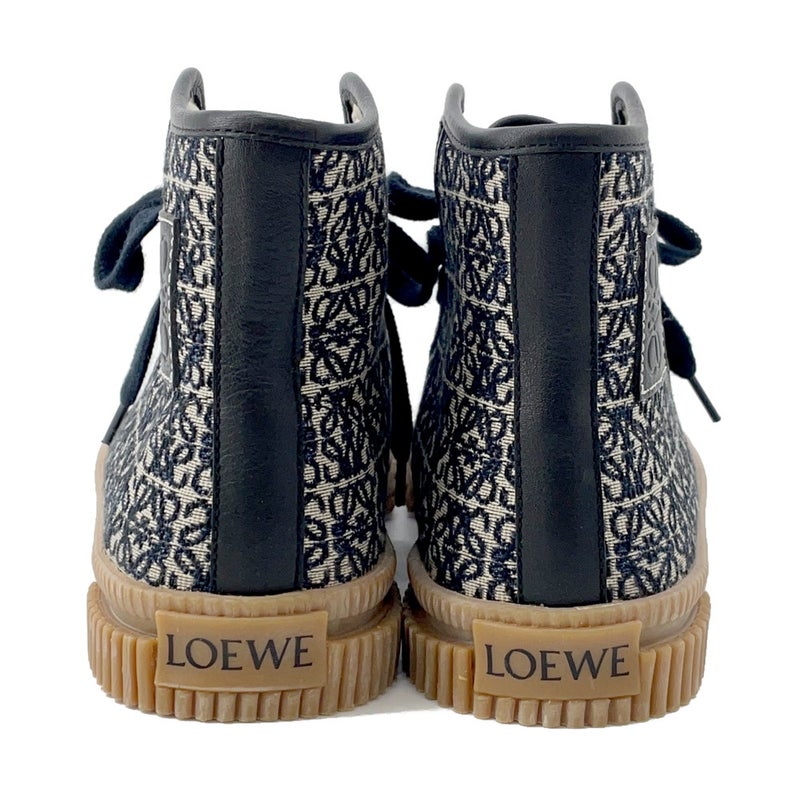 ロエベ スニーカー アナグラム ハイカットスニーカー キャンバス レディースサイズ36 LOEWE 靴