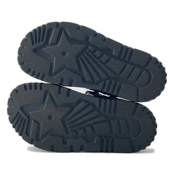 クリスチャン・ディオール サンダル ディオールアクト Dioract カナージュ レザー レディースサイズ35 1/2 黒