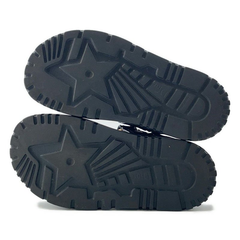 クリスチャン・ディオール サンダル ディオールアクト Dioract カナージュ レザー レディースサイズ35 1/2 黒