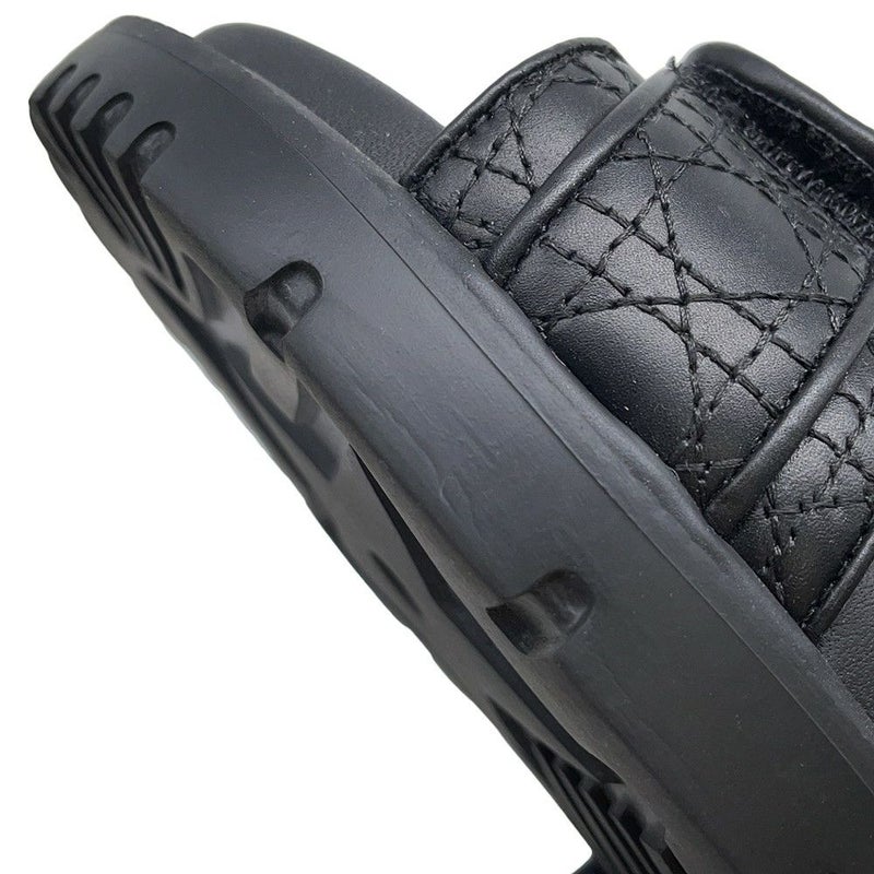 クリスチャン・ディオール サンダル ディオールアクト Dioract カナージュ レザー レディースサイズ35 1/2 黒