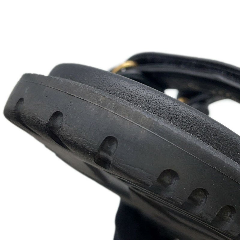 クリスチャン・ディオール サンダル ディオールアクト Dioract カナージュ レザー レディースサイズ35 1/2 黒