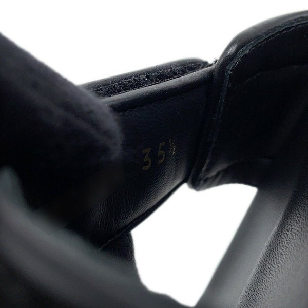 クリスチャン・ディオール サンダル ディオールアクト Dioract カナージュ レザー レディースサイズ35 1/2 黒