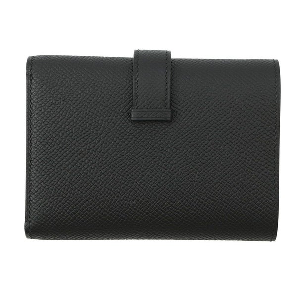 エルメス 三つ折り財布 ベアン コンビネ ブラック/ゴールド金具 エプソン W刻印 HERMES 財布 黒