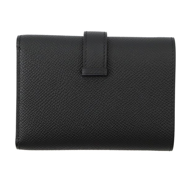 エルメス 三つ折り財布 ベアン コンビネ ブラック/ゴールド金具 エプソン W刻印 HERMES 財布 黒