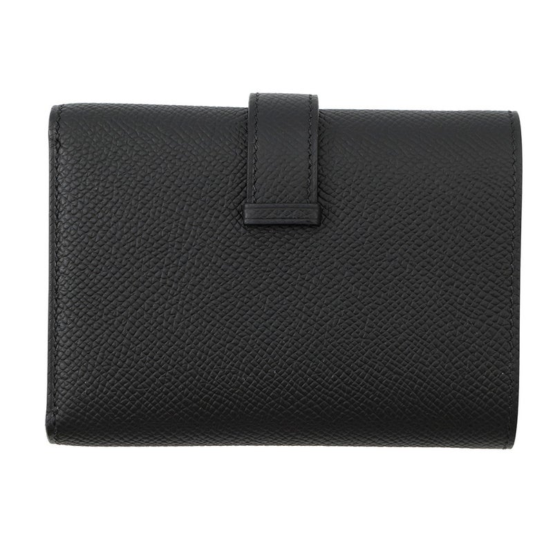 エルメス 三つ折り財布 ベアン コンビネ ブラック/ゴールド金具 エプソン W刻印 HERMES 財布 黒