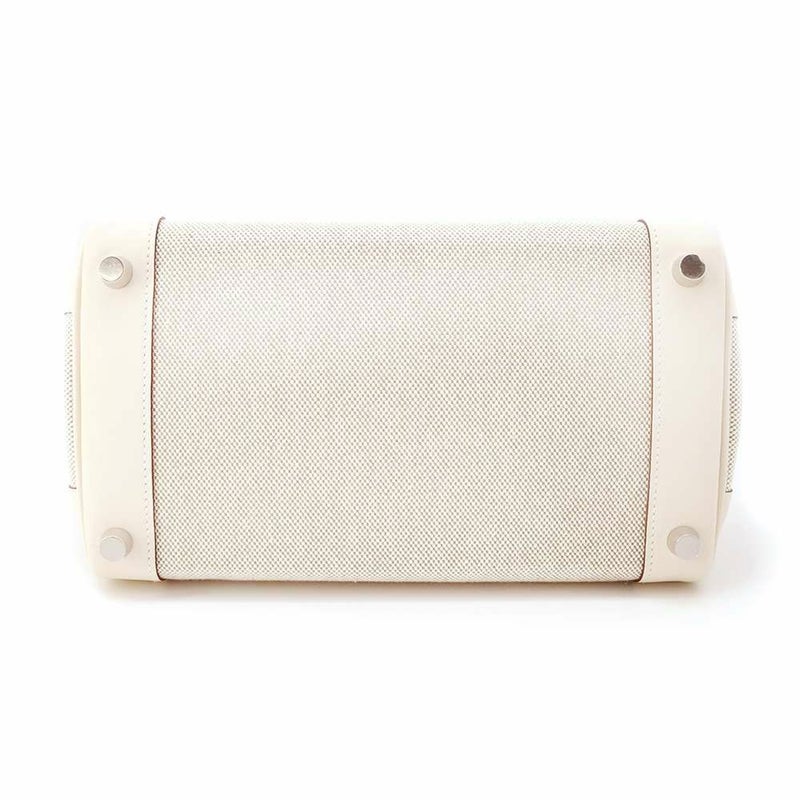 エルメス バーキン25 エクリュ/ナタ/シルバー金具 スイフト/トワルGM W刻印 HERMES ハンドバッグ