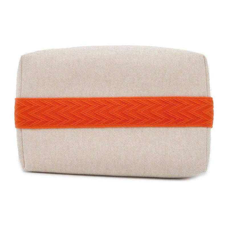 エルメス ポーチ ブリッド・ア・ブラックGM オレンジ/シルバー金具 HERMES バッグ 小物入れ キャンバス