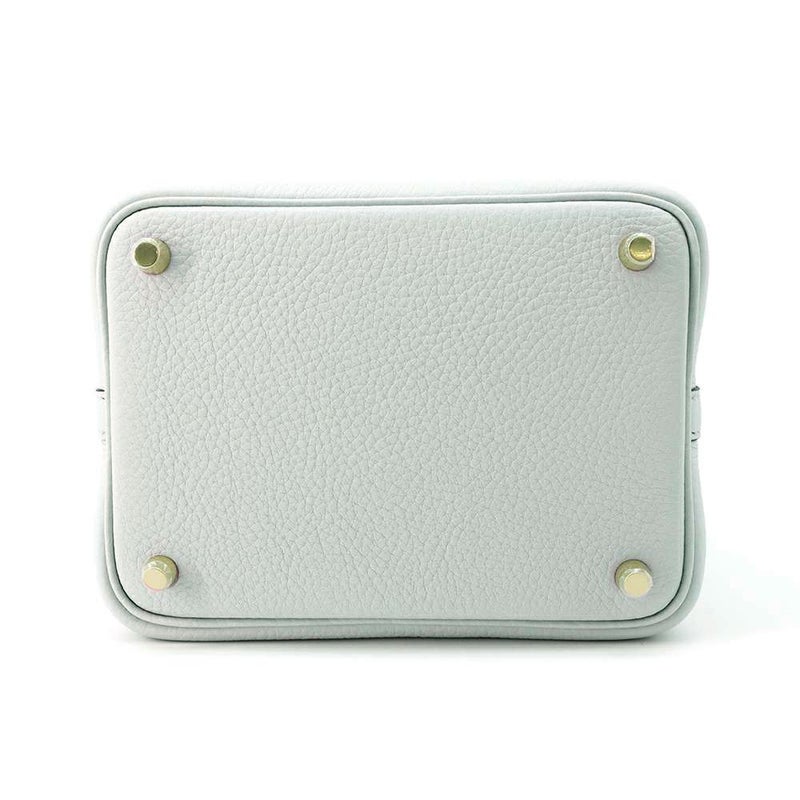 エルメス ハンドバッグ ピコタンロックPM ブルーペール/ゴールド金具 トリヨンクレマンス B刻印