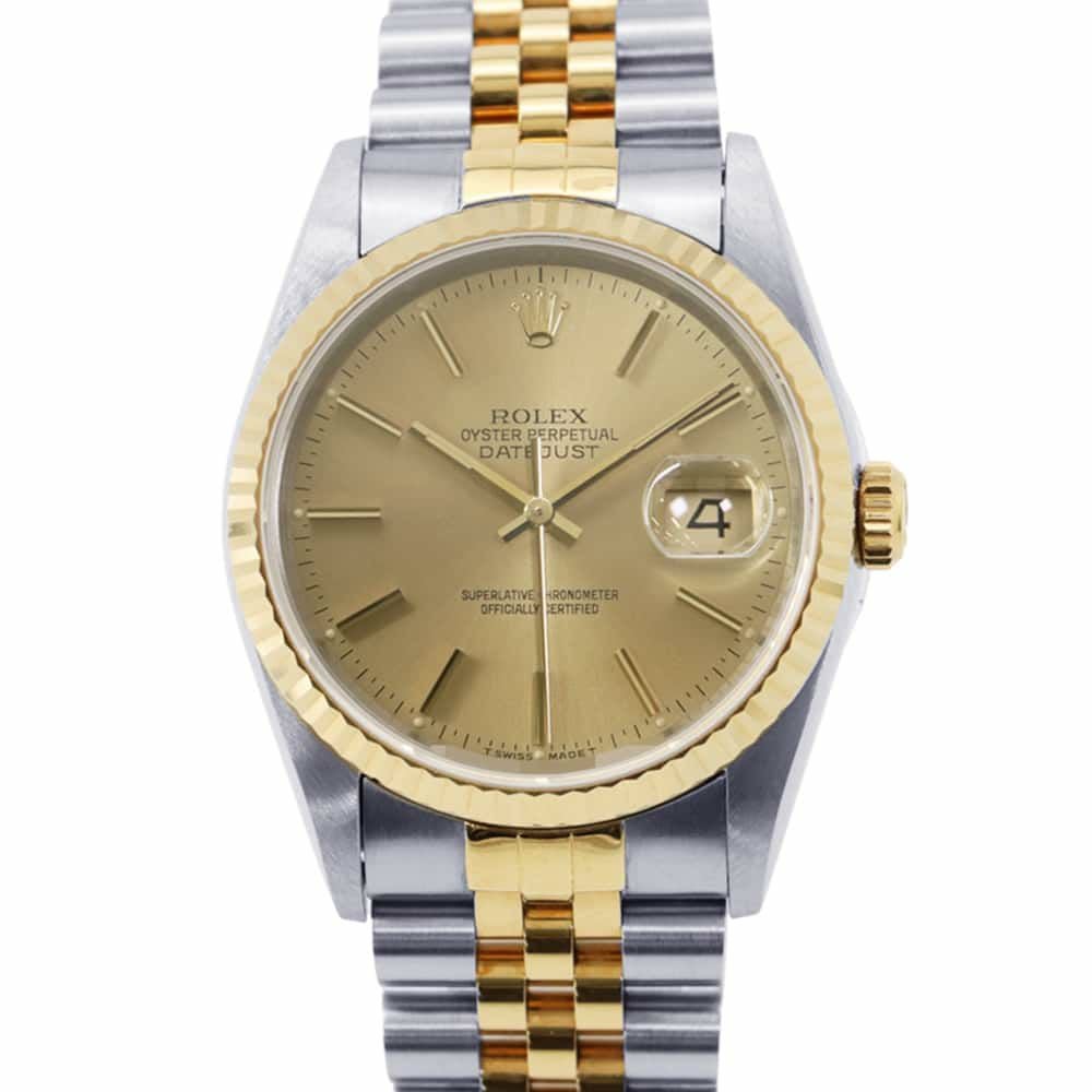 ロレックス デイトジャスト36 W番 SS/K18YG 16233 ROLEX 腕時計