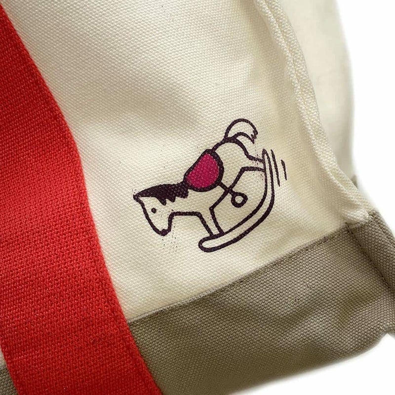 エルメス マザーズバッグ アダダ キャンバス エルミー 馬モチーフ HERMES トートバッグ  ポーチ付き