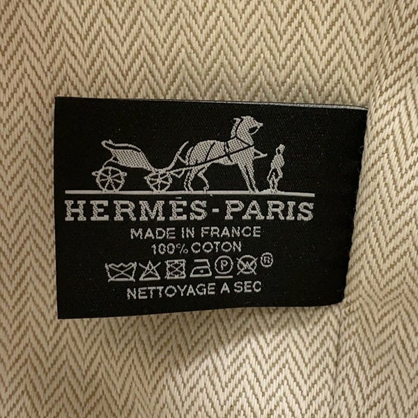 エルメス ポーチ ブリッド・ア・ブラックPM ベージュ/シルバー金具 キャンバス HERMES バッグ 小物入れ
