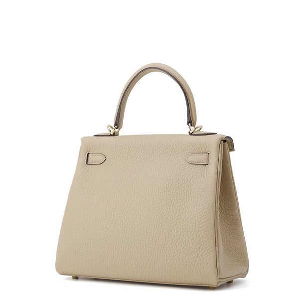 エルメス ハンドバッグ ケリー25 内縫い トレンチ/シャンパンゴールド金具 トゴ K刻印 2wayショルダー