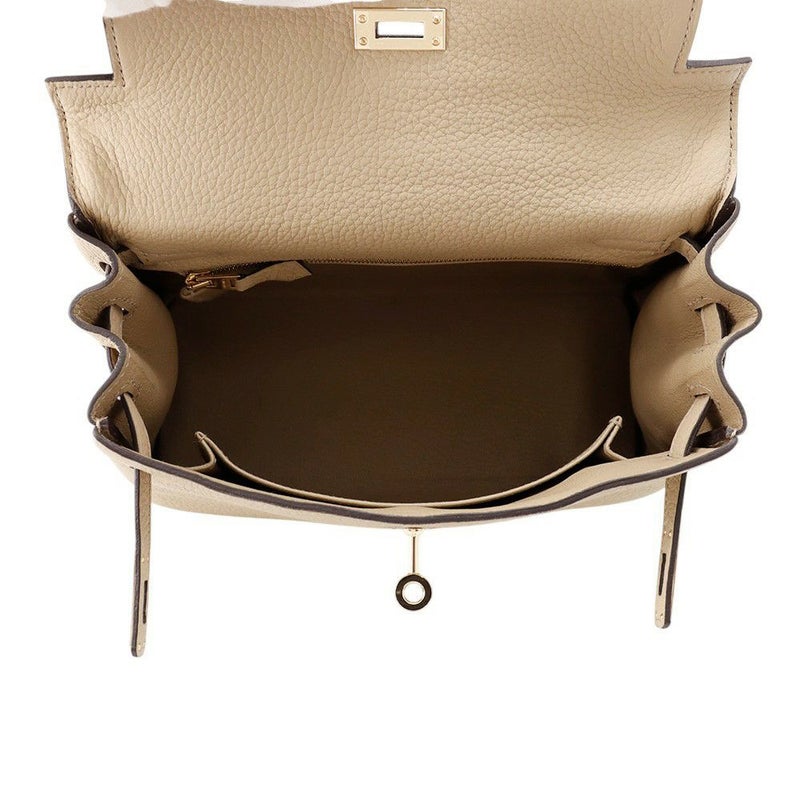 エルメス ハンドバッグ ケリー25 内縫い トレンチ/シャンパンゴールド金具 トゴ K刻印 2wayショルダー