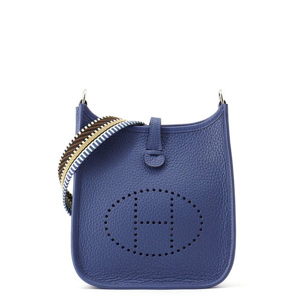 エルメス エブリンTPM 111cm アマゾン ブルータイ/シルバー金具 トリヨンクレマンス K刻印