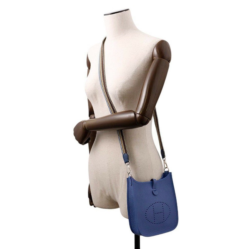 エルメス エブリンTPM 111cm アマゾン ブルータイ/シルバー金具 トリヨンクレマンス K刻印