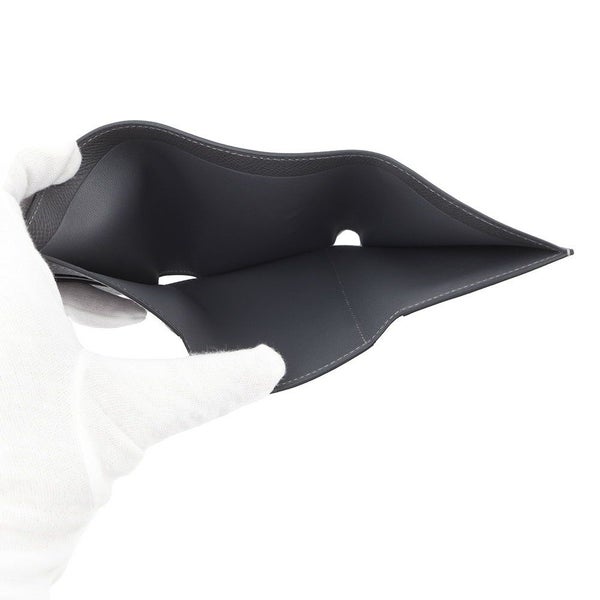 エルメス 三つ折り財布 ベアン コンビネ タッチ グラファイト/グリシマン/シルバー金具 エプソン/アリゲーターマット W刻印 HERMES 財布