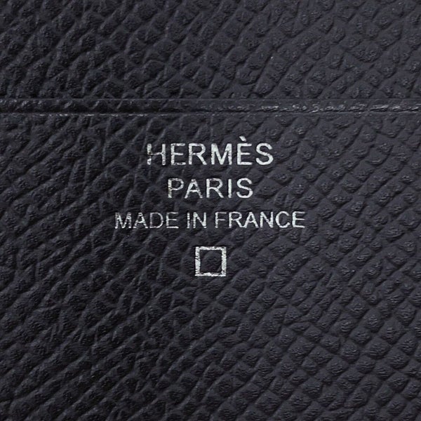 エルメス 三つ折り財布 ベアン コンビネ タッチ グラファイト/グリシマン/シルバー金具 エプソン/アリゲーターマット W刻印 HERMES 財布