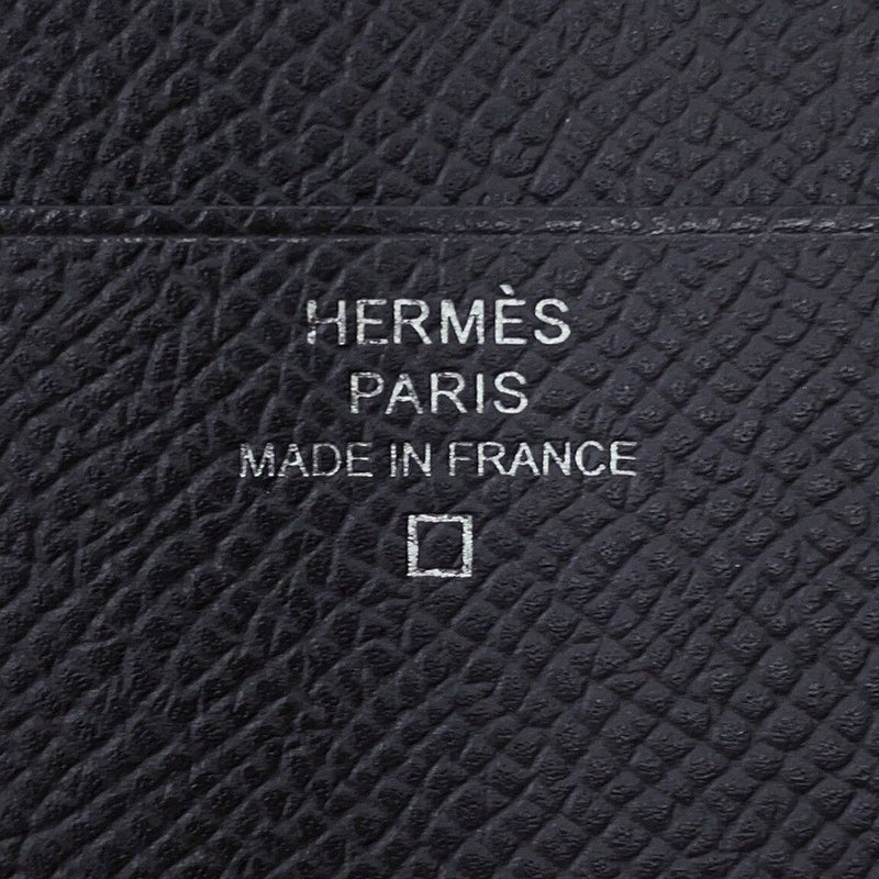 エルメス 三つ折り財布 ベアン コンビネ タッチ グラファイト/グリシマン/シルバー金具 エプソン/アリゲーターマット W刻印 HERMES 財布