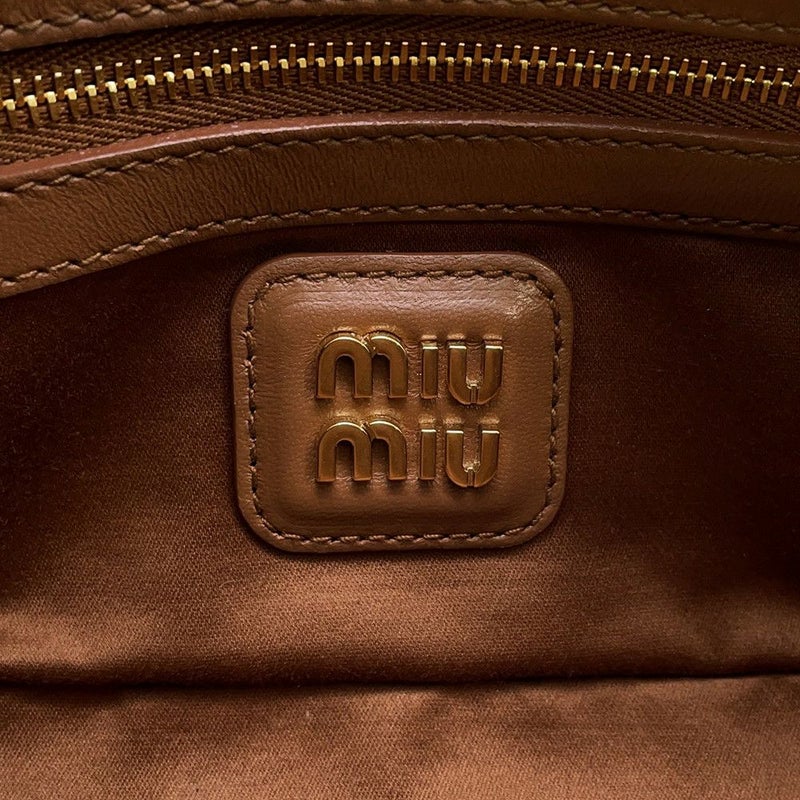 ミュウミュウ ハンドバッグ アルカディ レギュラー レザー 5BB142 Miu Miu 2wayショルダー