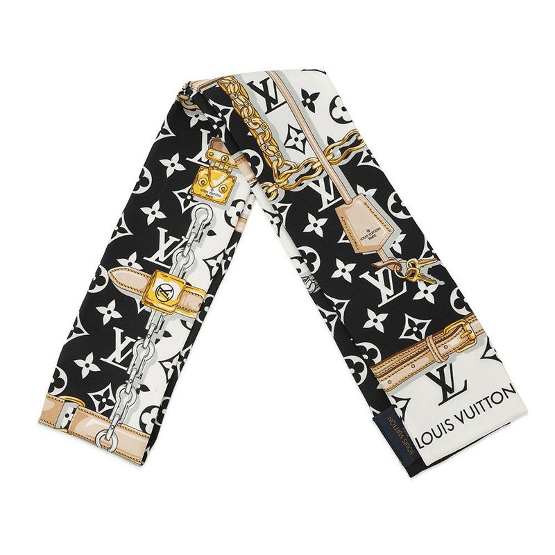 ルイヴィトン スカーフ バンドー・モノグラム コンフィデンシャル M78656 ツイル LV柄 チェーン柄 ベルト柄