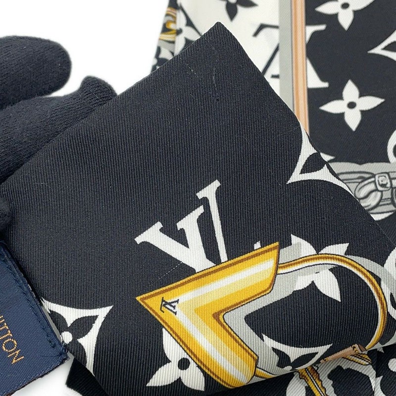 ルイヴィトン スカーフ バンドー・モノグラム コンフィデンシャル M78656 ツイル LV柄 チェーン柄 ベルト柄