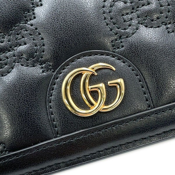 グッチ チェーンウォレット GGマトラッセ レザー 723787 GUCCI 財布 黒