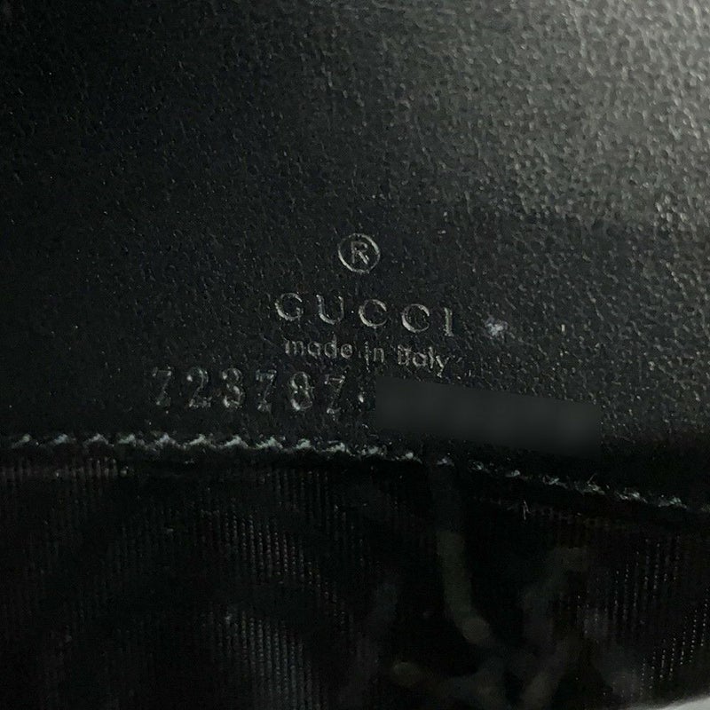 グッチ チェーンウォレット GGマトラッセ レザー 723787 GUCCI 財布 黒