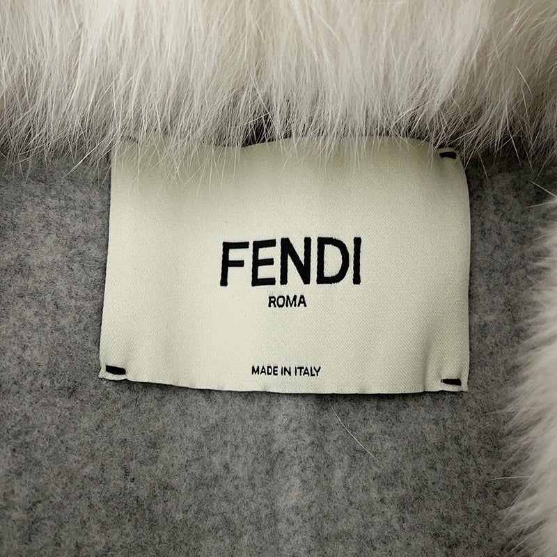 フェンディ コート ジレコート ウール フォックスファー レディースサイズ36 FF8722 FENDI アウター