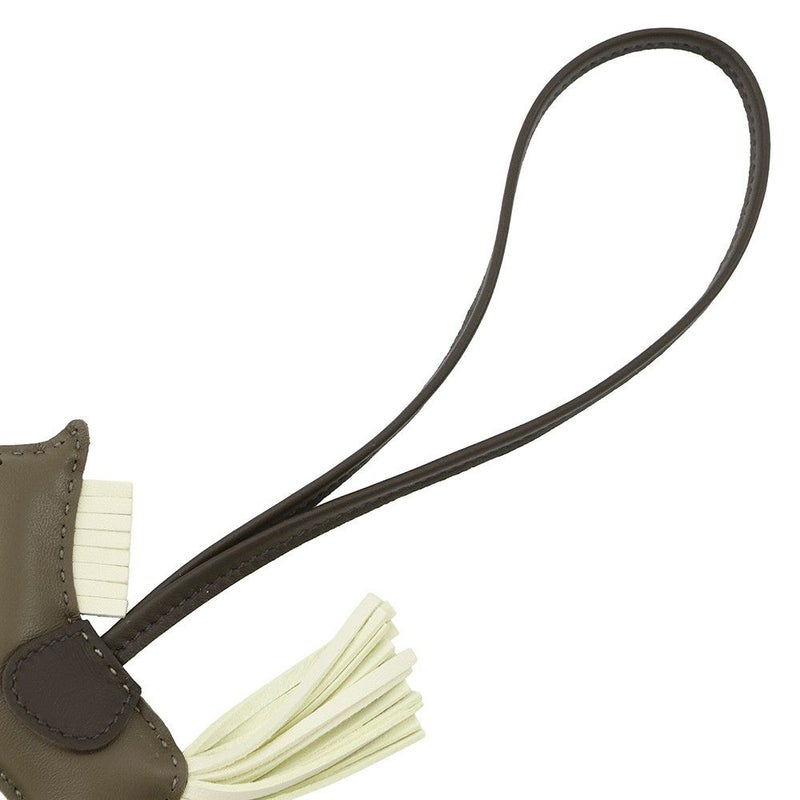 エルメス バッグチャーム ロデオPM エトゥープ/ジョーヌミルトン/ルージュセリエ ラムスキン W刻印 HERMES チャーム オーナメント