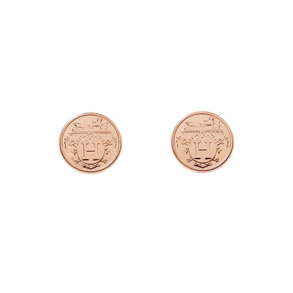 エルメス ピアス エクスリブリス TPM K18PGピンクゴールド HERMES