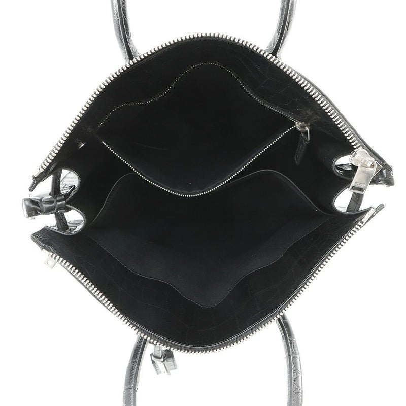 サンローランパリ ハンドバッグ ノースサウス サックドジュール スープル クロコ型押しレザー 480583 2way 黒