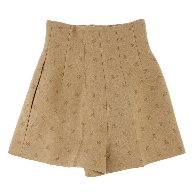 フェンディ パンツ FFカリグラフィ フレアショートパンツ レディースサイズ36 FR6336 FENDI