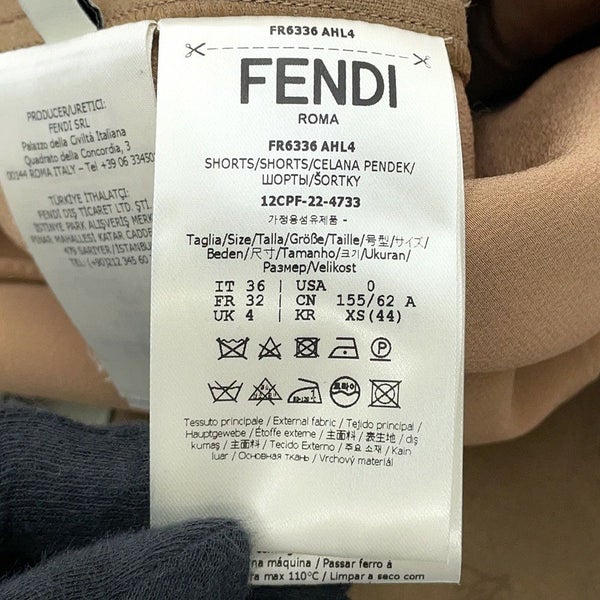 フェンディ パンツ FFカリグラフィ フレアショートパンツ レディースサイズ36 FR6336 FENDI