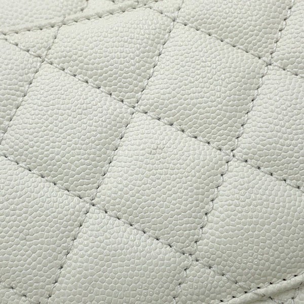 シャネル ハンドバッグ マトラッセ ココマーク ココハンドル キャビアスキン A92990 CHANEL 2way 白