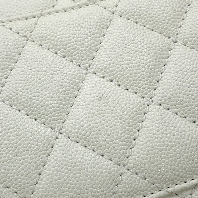 シャネル ハンドバッグ マトラッセ ココマーク ココハンドル キャビアスキン A92990 CHANEL 2way 白