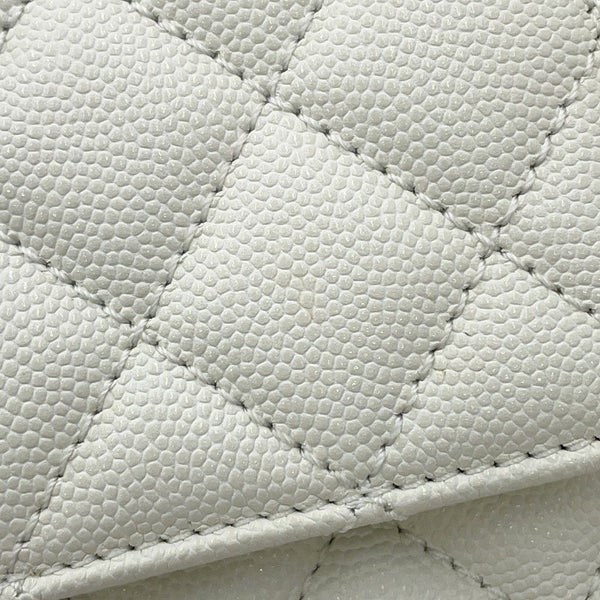 シャネル ハンドバッグ マトラッセ ココマーク ココハンドル キャビアスキン A92990 CHANEL 2way 白