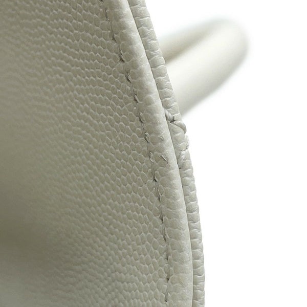 シャネル ハンドバッグ マトラッセ ココマーク ココハンドル キャビアスキン A92990 CHANEL 2way 白