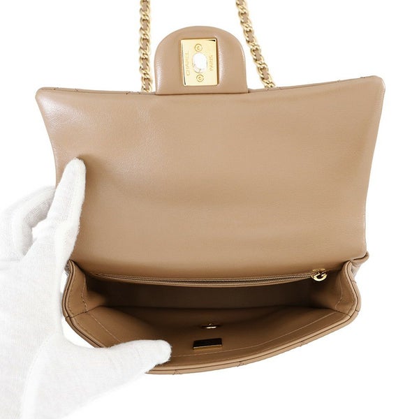 シャネル ハンドバッグ マトラッセ ココマーク トップハンドル スモール シャイニーラムスキン AS4023 2way