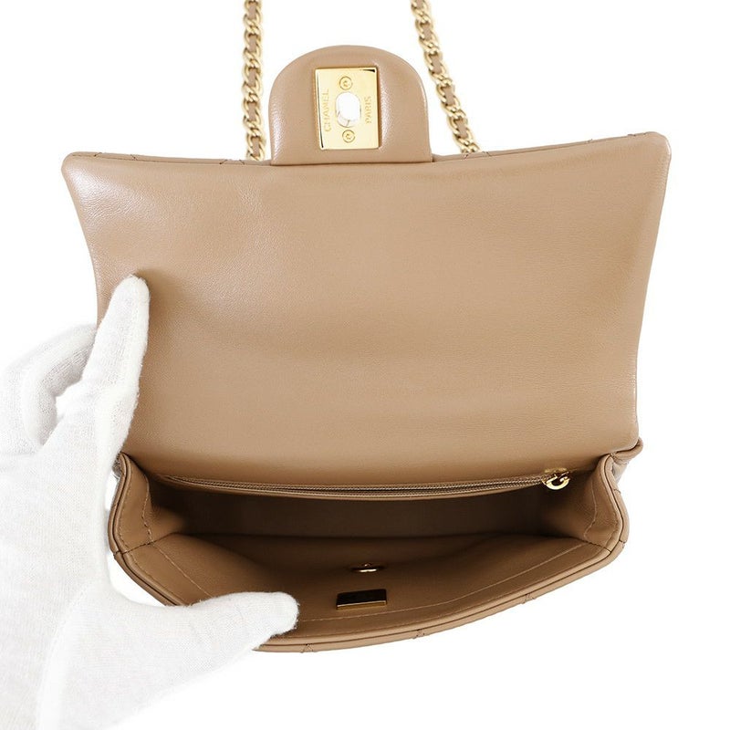 シャネル ハンドバッグ マトラッセ ココマーク トップハンドル スモール シャイニーラムスキン AS4023 2way