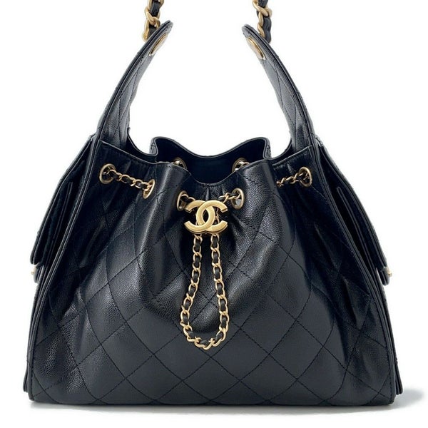 シャネル チェーンショルダーバッグ ココマーク マトラッセ CHANEL 25 スモール AS5293 CHANEL 黒