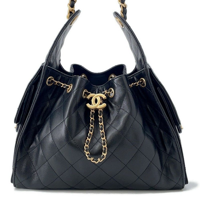 シャネル チェーンショルダーバッグ ココマーク マトラッセ CHANEL 25 スモール AS5293 CHANEL 黒