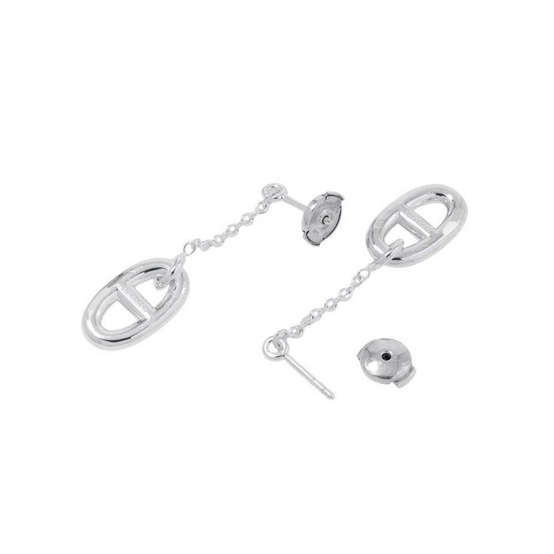 エルメス ピアス シェーヌダンクル ファランドールMM SV925シルバー HERMES ジュエリー