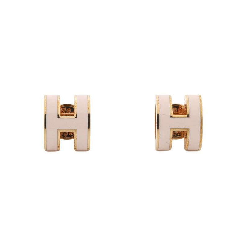 エルメス ピアス ミニ・ポップアッシュ ローズドラジェ/ピンクゴールド金具 Hモチーフ HERMES Pop H ポップH ピンク