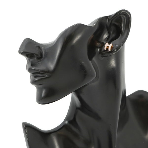 エルメス ピアス ミニ・ポップアッシュ ローズドラジェ/ピンクゴールド金具 Hモチーフ HERMES Pop H ポップH ピンク